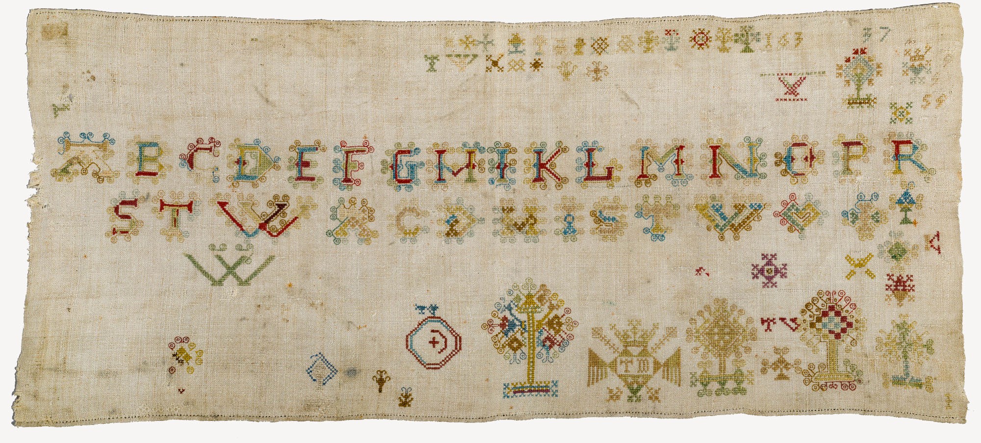 1675, 62x34, Merklap. Friesland. 1637 Nr. 173  – 08204 coll Felicia-2