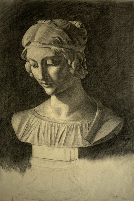 buste schets Afina Goudschaal